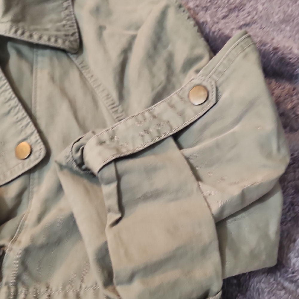 LOFT Sage Green Utility Jacket with Snap Pockets - Picture 7 of 7